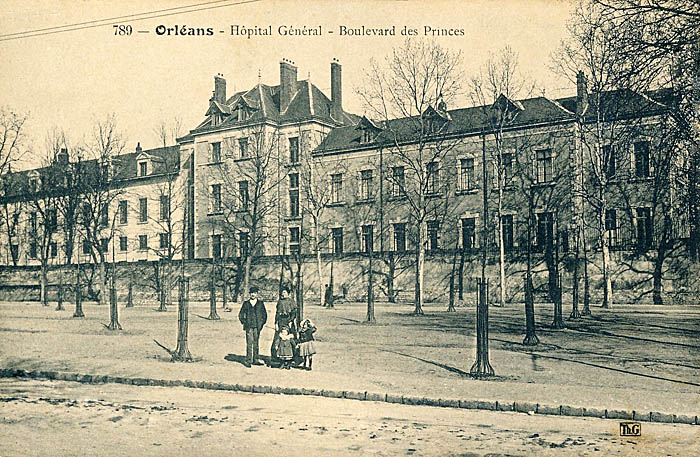 Orléans - Boulevard des Princes - L'Hôpital général, 1907 carte_postale