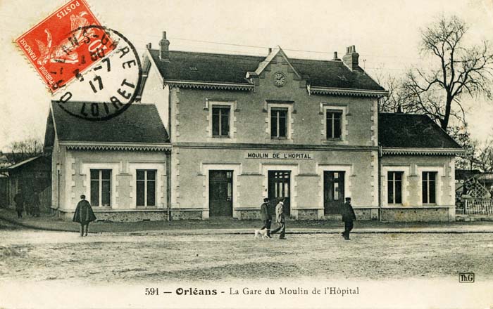 Orléans - Boulevard du Moulin de l'Hôpital - Gare du Moulin de l'Hôpital, 1917 carte_postale