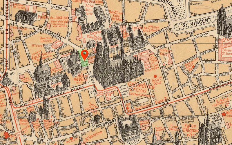 Orléans - Place de l'Etape, Plan 1912