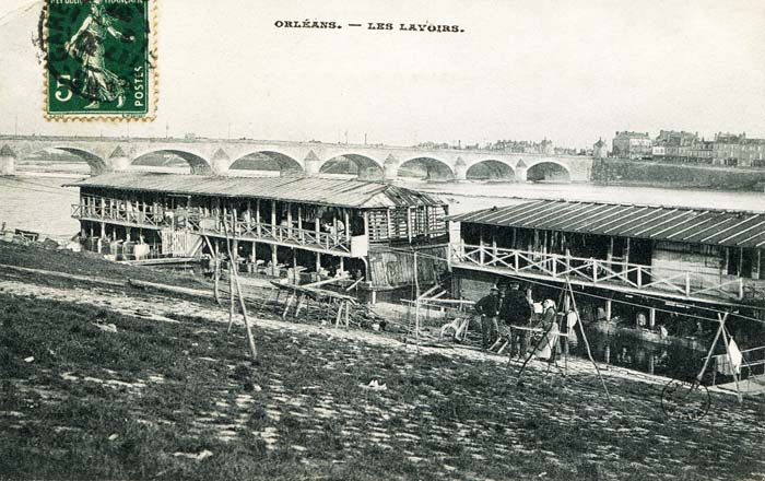 Orléans - Quai Cypierre - Les Lavoirs, 1907 carte_postale