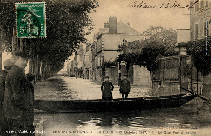 Orléans - Quai du Fort Alleaume - Angle rue de la Tour Neuve, 1907 carte_postale