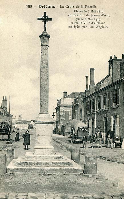 Orléans - Rue Croix de la Pucelle - La Croix de la Pucelle, 1910 carte_postale
